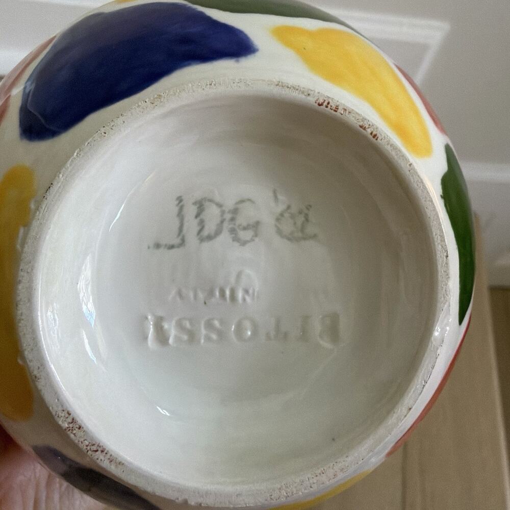Vintage Bitossi Signed Multicolor Vase Italian Pottery 10” *Has Small Chip* - Picture 7 of 13